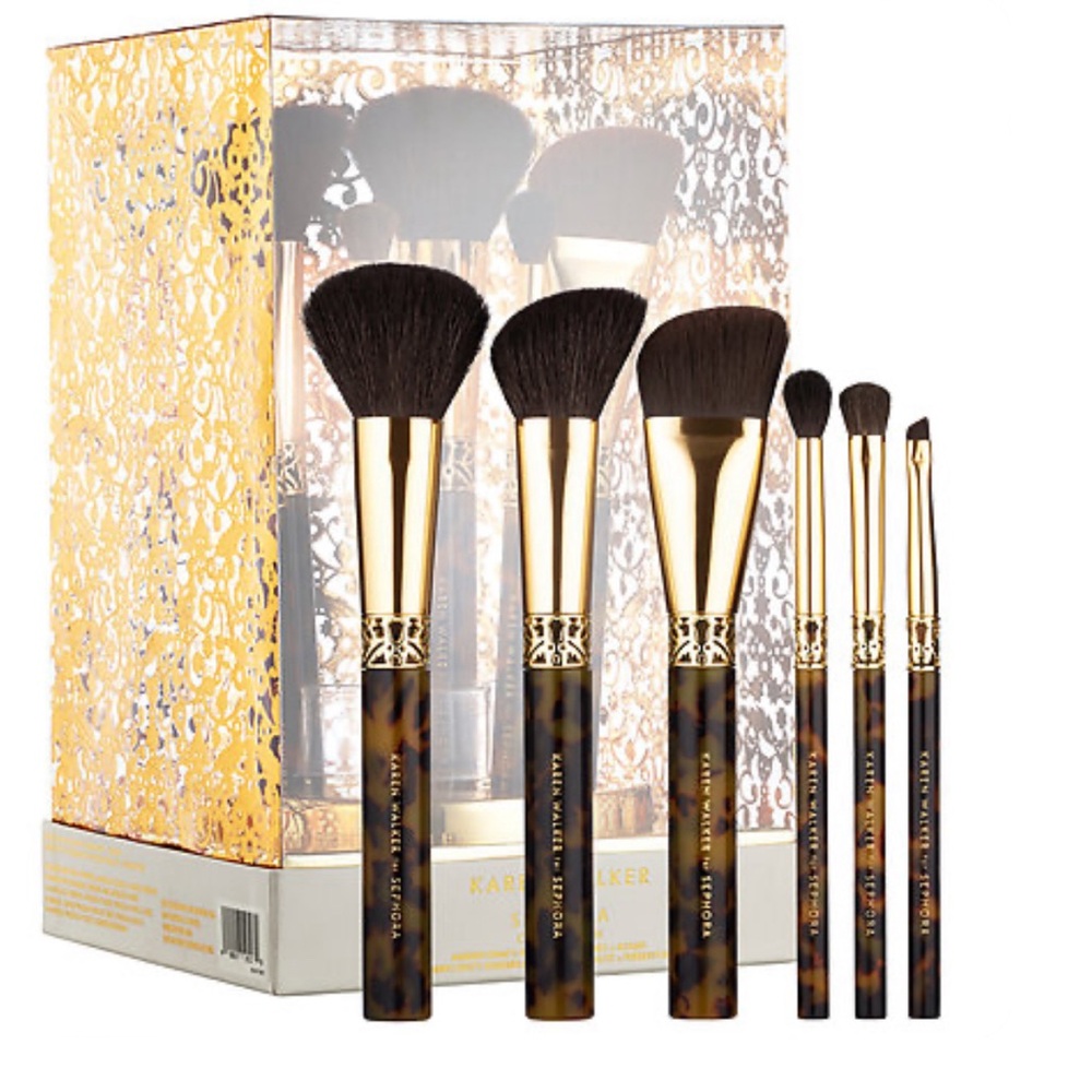 ❗️SALE❗️✨Sephora by Karen Walker Tortoise Shell Makeup Brush Set✨NEW✨